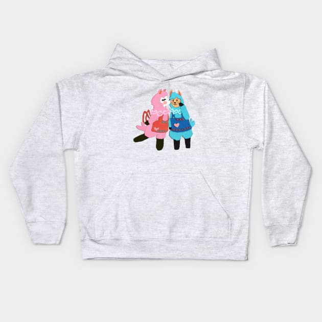 Alpaca Cuties Kids Hoodie by SarahTheLuna